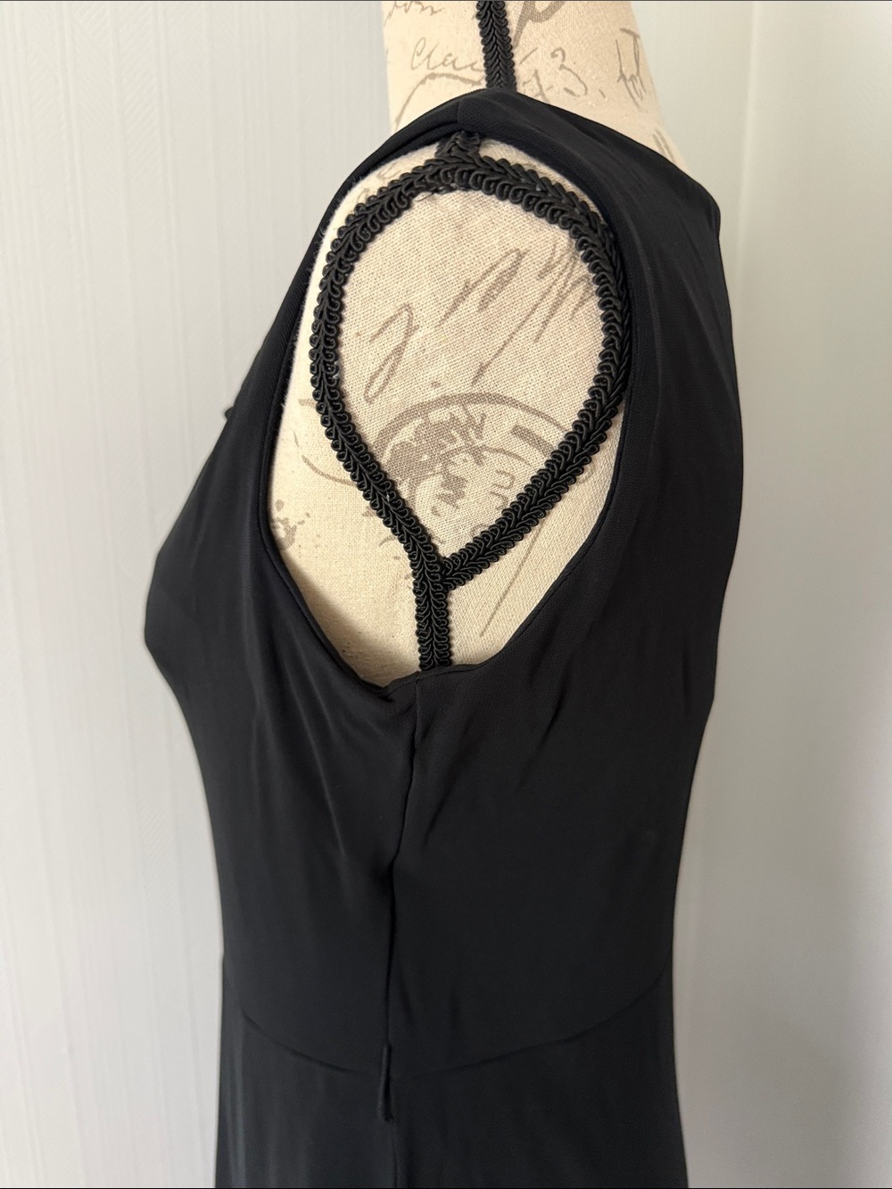 Ann Taylor Petite Black Sleeveless Ruffle Neck Dress Cowl 6P - Picture 3 of 8